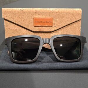 Then Now Always Wooden Sunglasses - Dark Walnut Square - Polarized UV400